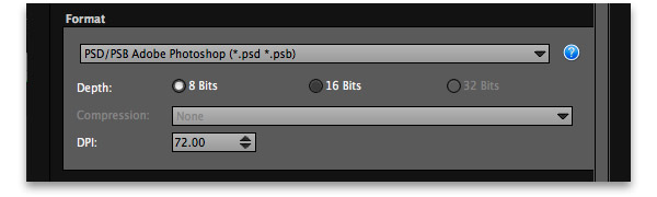 Render menu a panorama : format of files