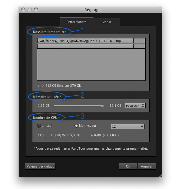 Preferences Panotour Pro 1.8