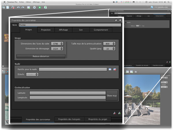 Proprits des panoramas